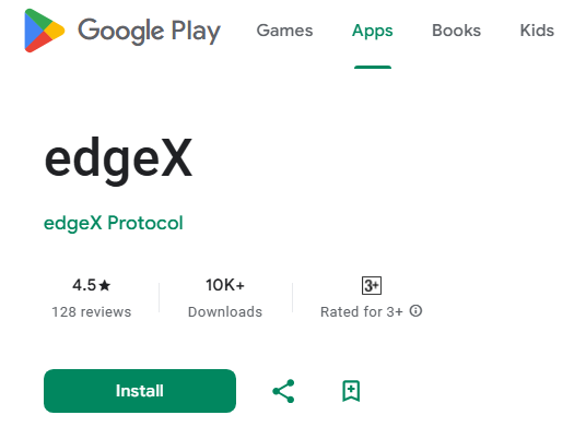 EdgeX App Play Store Rating